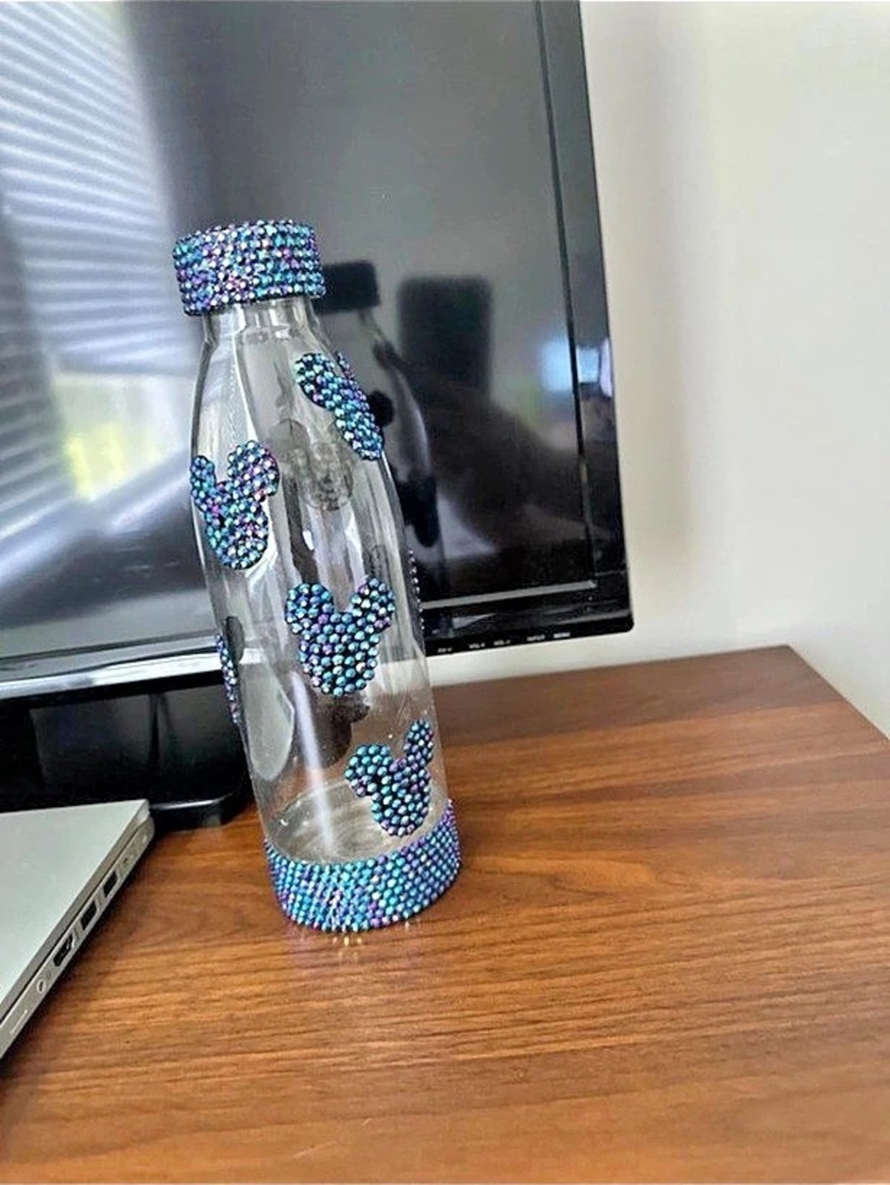 Embellished Clear Decorative Bottle